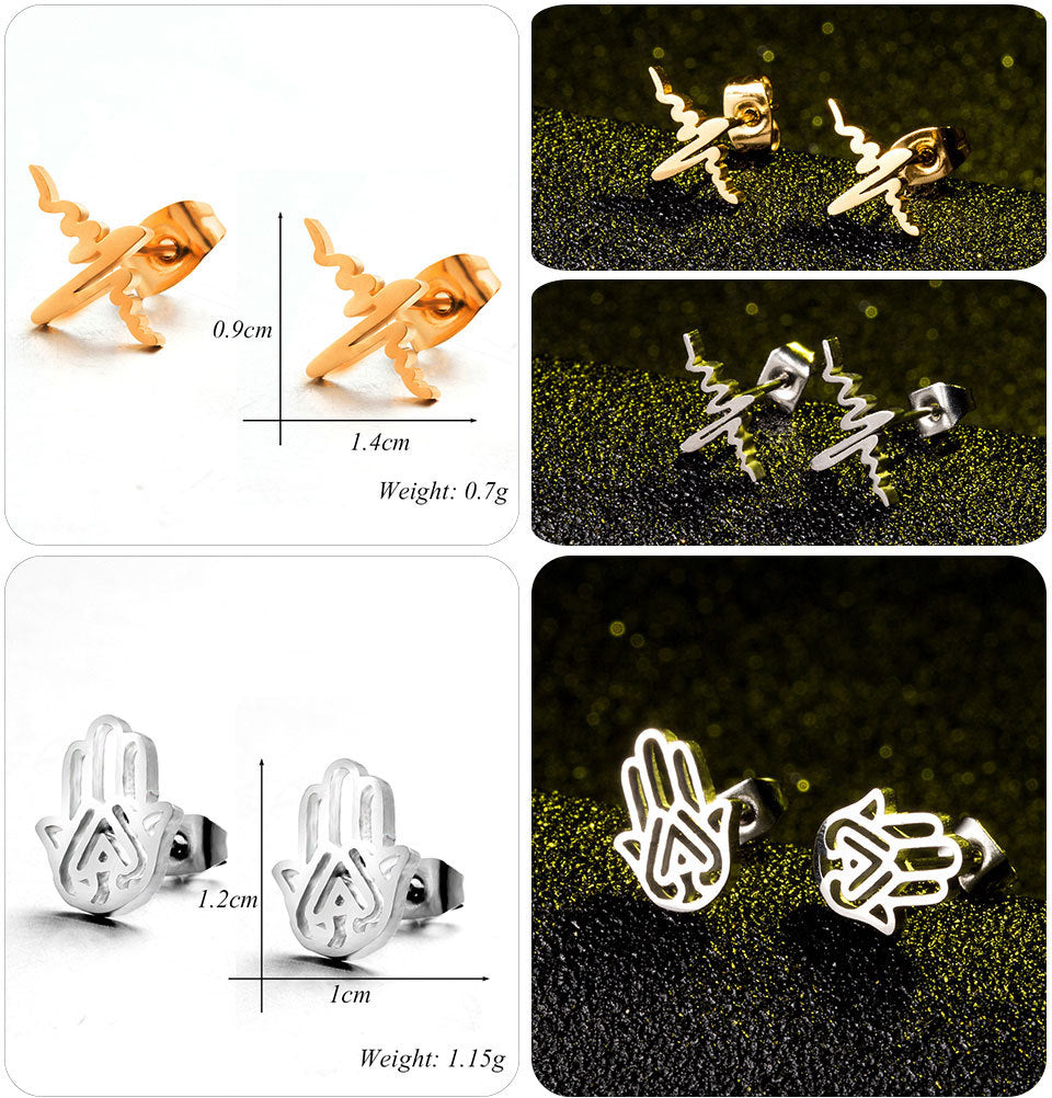 plating stainless steel ear studs