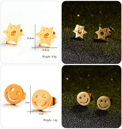 plating stainless steel ear studs