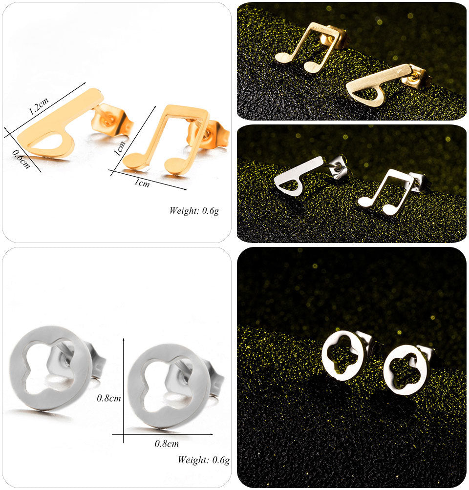 plating stainless steel ear studs