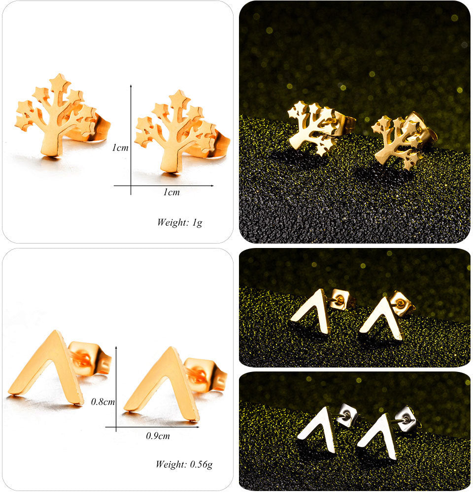 plating stainless steel ear studs