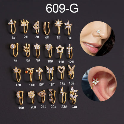 fashion u shape copper plating nose ring