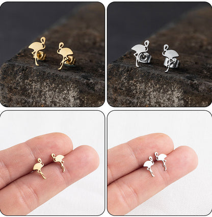 cartoon style plating stainless steel no inlaid earrings ear studs