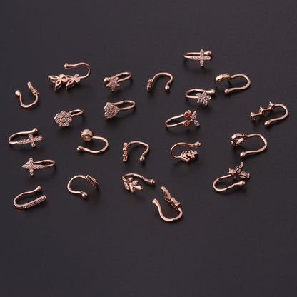 fashion u shape copper plating nose ring