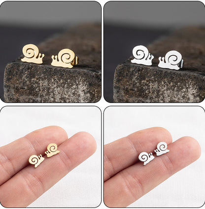 cartoon style plating stainless steel no inlaid earrings ear studs