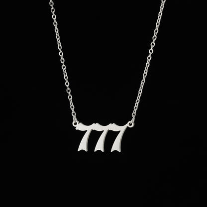 Stainless Steel Simple Style Plating Number Pendant Necklace