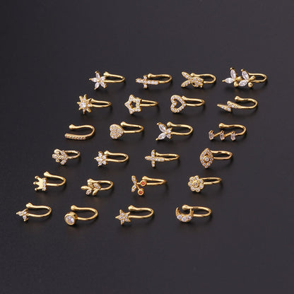 fashion u shape copper plating nose ring