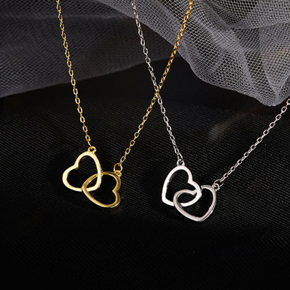 Jewelry Simple Style Heart 304 Stainless Steel 18K Gold Plated Plating Necklace