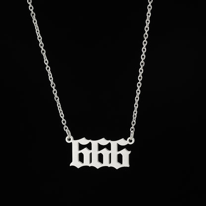 Stainless Steel Simple Style Plating Number Pendant Necklace