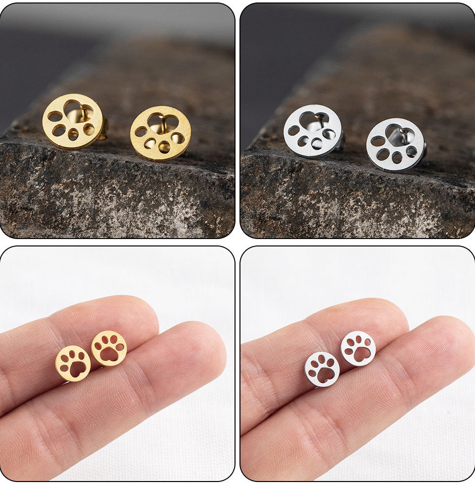 cartoon style plating stainless steel no inlaid earrings ear studs