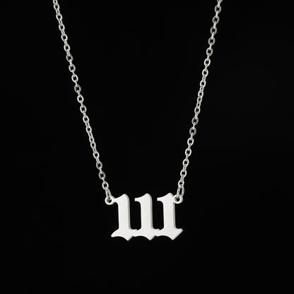 Stainless Steel Simple Style Plating Number Pendant Necklace