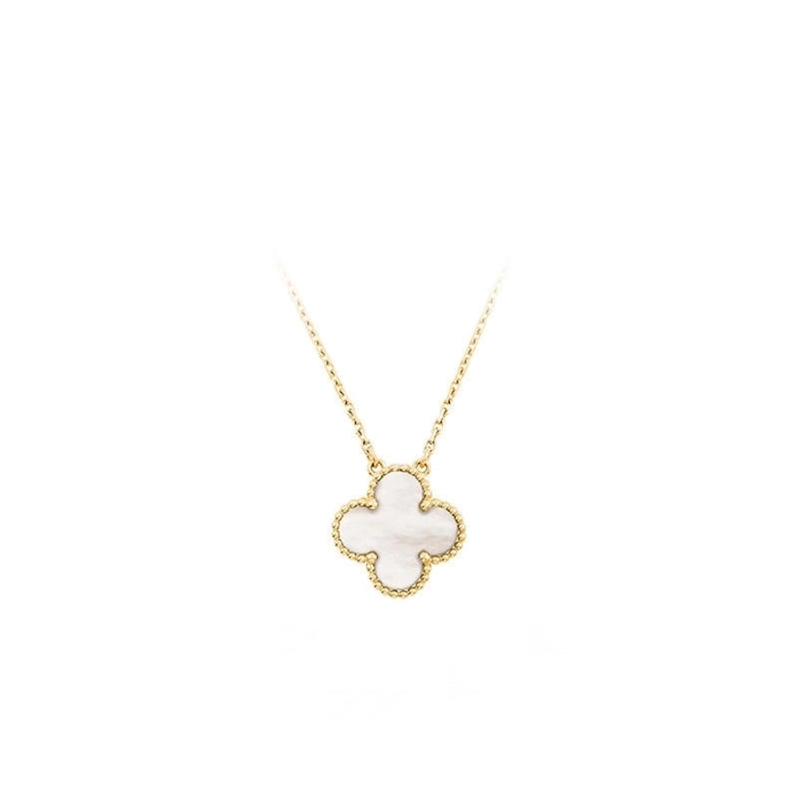 elegant four leaf clover titanium steel plating pendant necklace