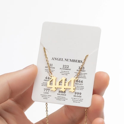 Stainless Steel Simple Style Plating Number Pendant Necklace