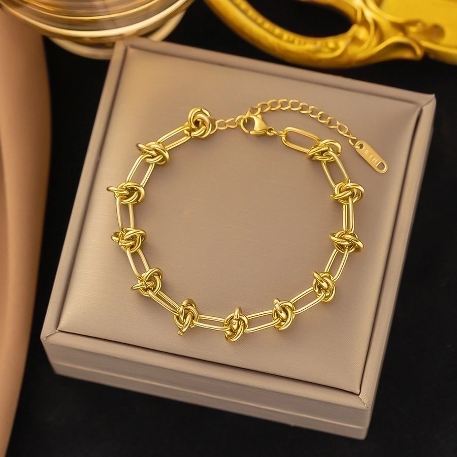 Streetwear Heart Shape Grain 304 Stainless Steel 18K Gold Plated Acrylic Artificial Rhinestones Plastic Bracelets In Bulk