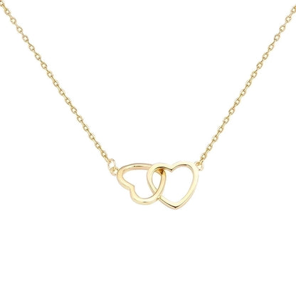 Jewelry Simple Style Heart 304 Stainless Steel 18K Gold Plated Plating Necklace