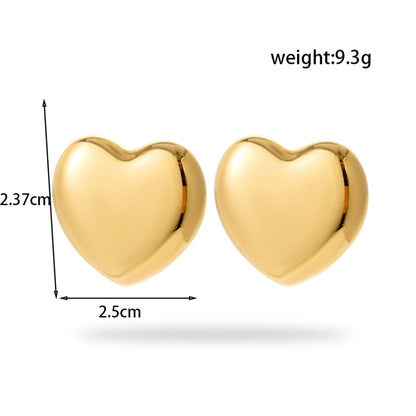 Jewelry French Style Simple Style Heart Shape 304 Stainless Steel Plating Jewelry Set