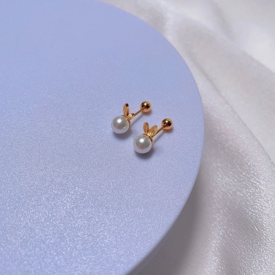 1 Pair Sweet Cross Heart Shape Snowflake Plating 304 Stainless Steel Titanium Steel 18K Gold Plated Cartilage earrings