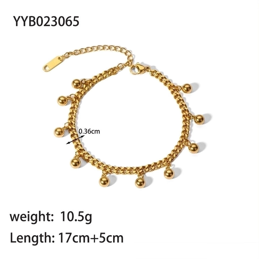 Modern Style Geometric 201 Stainless Steel 18K Gold Plated Bracelets In Bulk