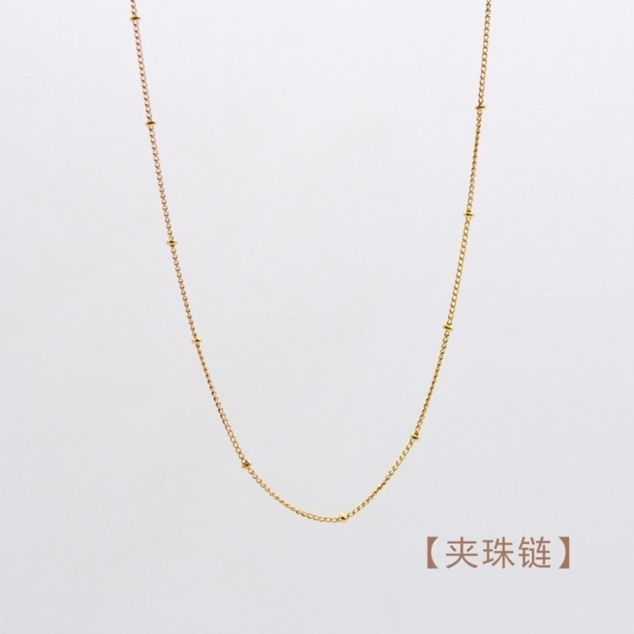 Jewelry Retro Geometric 304 Stainless Steel 18K Gold Plated Plating Necklace