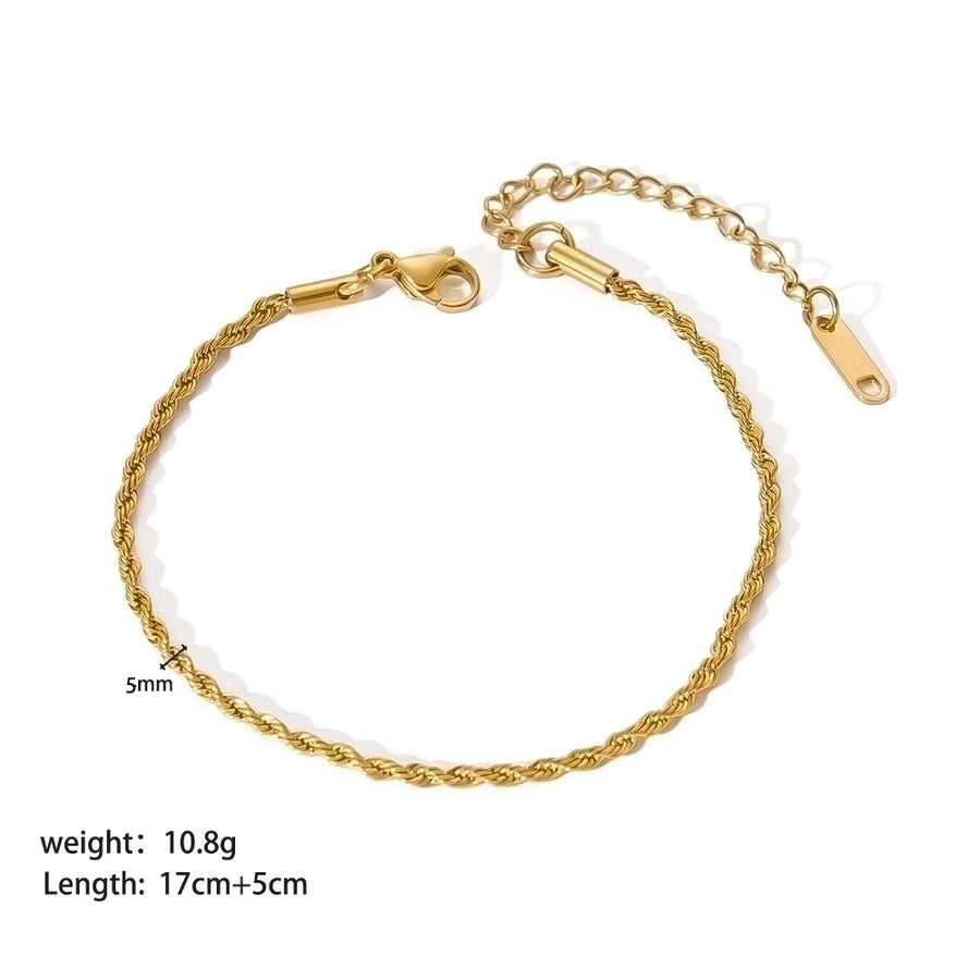 Modern Style Geometric 201 Stainless Steel 18K Gold Plated Bracelets In Bulk