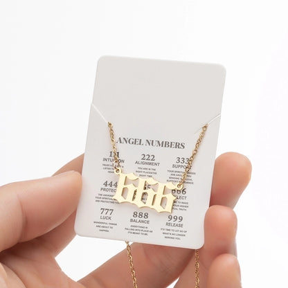 Stainless Steel Simple Style Plating Number Pendant Necklace