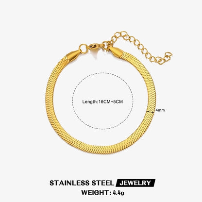 IG Style Simple Style Twist 304 Stainless Steel 18K Gold Plated Bracelets In Bulk