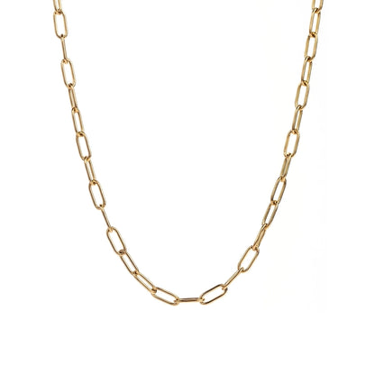 casual simple style solid color stainless steel 18k gold plated necklace