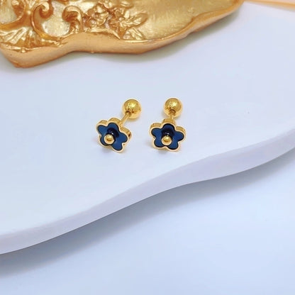 1 Pair Sweet Cross Heart Shape Snowflake Plating 304 Stainless Steel Titanium Steel 18K Gold Plated Cartilage earrings