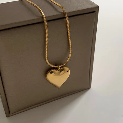 Jewelry Modern Style Artistic Heart Shape 304 Stainless Steel 16K Gold Plated White Gold Plated Gold Plated Plating Pendant Necklace