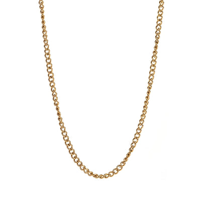 casual simple style solid color stainless steel 18k gold plated necklace