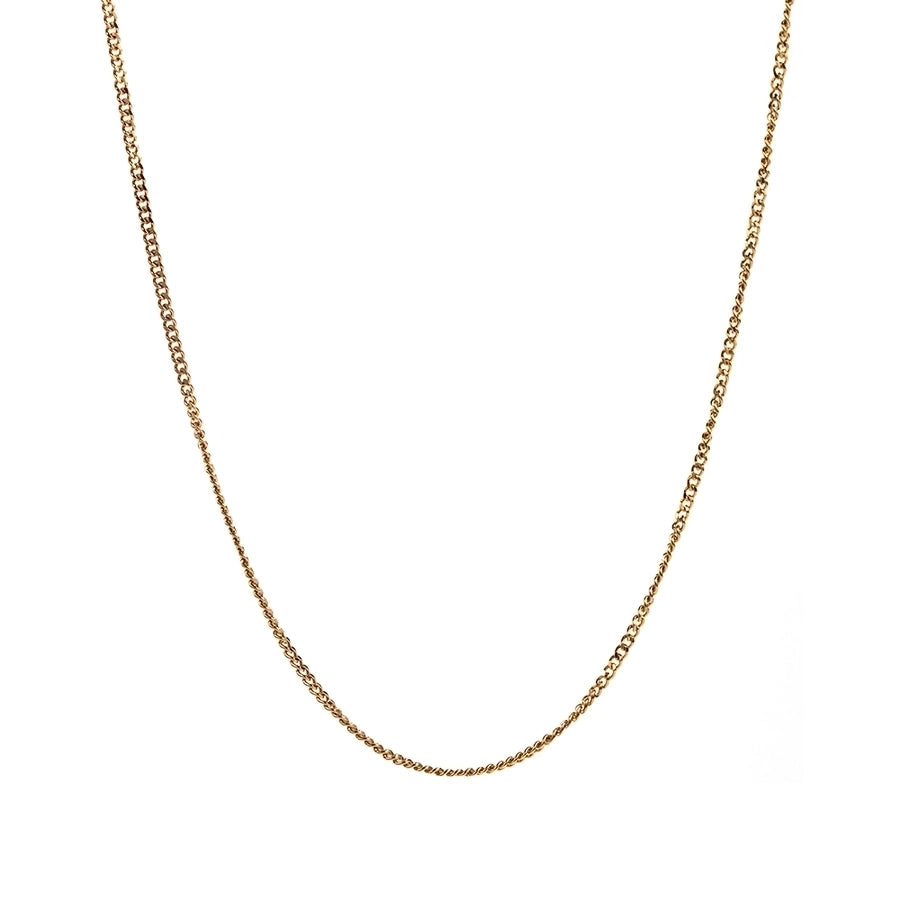 casual simple style solid color stainless steel 18k gold plated necklace