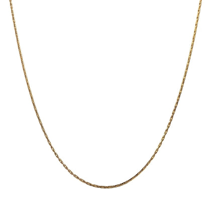 casual simple style solid color stainless steel 18k gold plated necklace