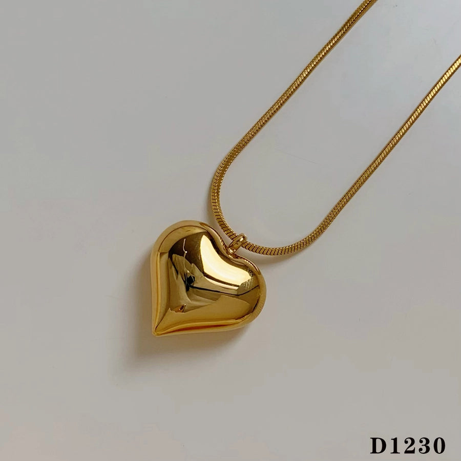 Jewelry Modern Style Artistic Heart Shape 304 Stainless Steel 16K Gold Plated White Gold Plated Gold Plated Plating Pendant Necklace