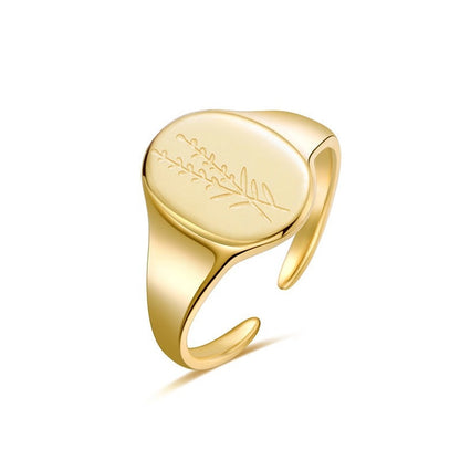 Jewelry Simple Style U Shape 304 Stainless Steel 18K Gold Plated Plating Open Ring