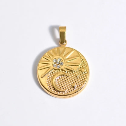 Jewelry Retro Geometric 304 Stainless Steel 18K Gold Plated Plating Necklace