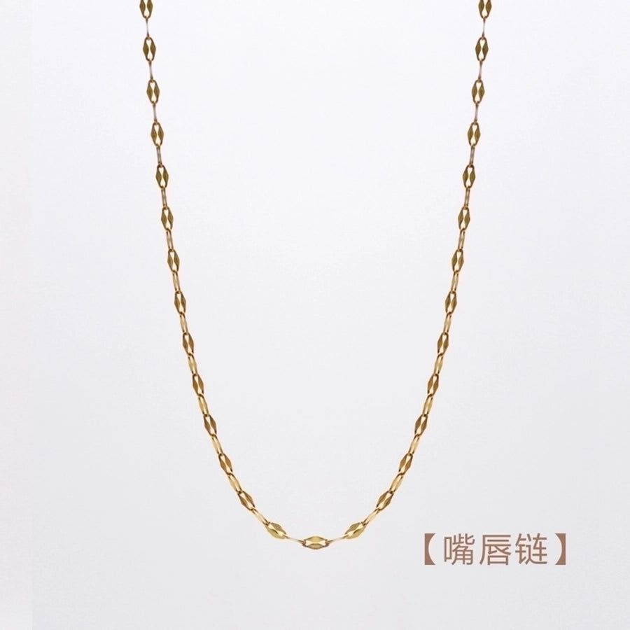 Jewelry Retro Geometric 304 Stainless Steel 18K Gold Plated Plating Necklace