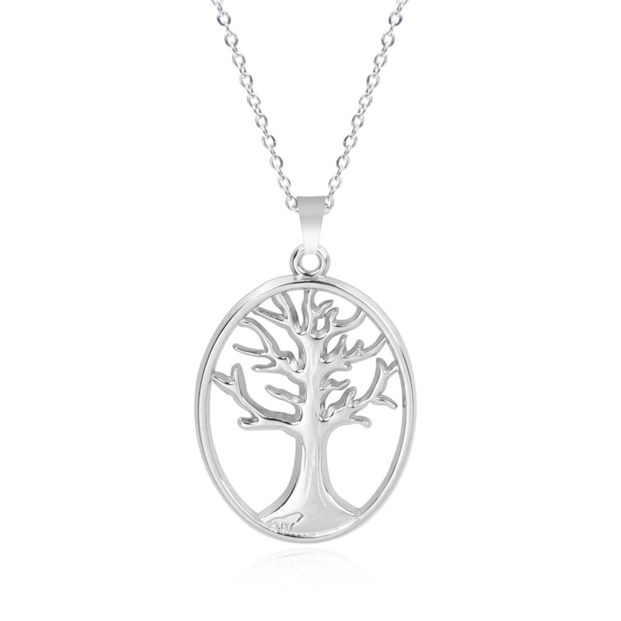 Jewelry Basic Modern Style Classic Style Life Tree 304 Stainless Steel 18K Gold Plated Plating Pendant Necklace