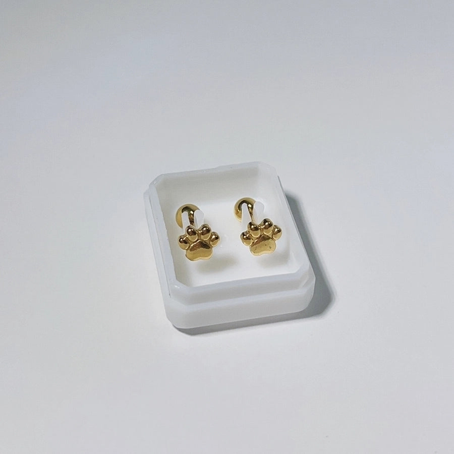 1 Pair Sweet Cross Heart Shape Snowflake Plating 304 Stainless Steel Titanium Steel 18K Gold Plated Cartilage earrings