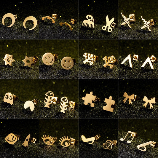 plating stainless steel ear studs