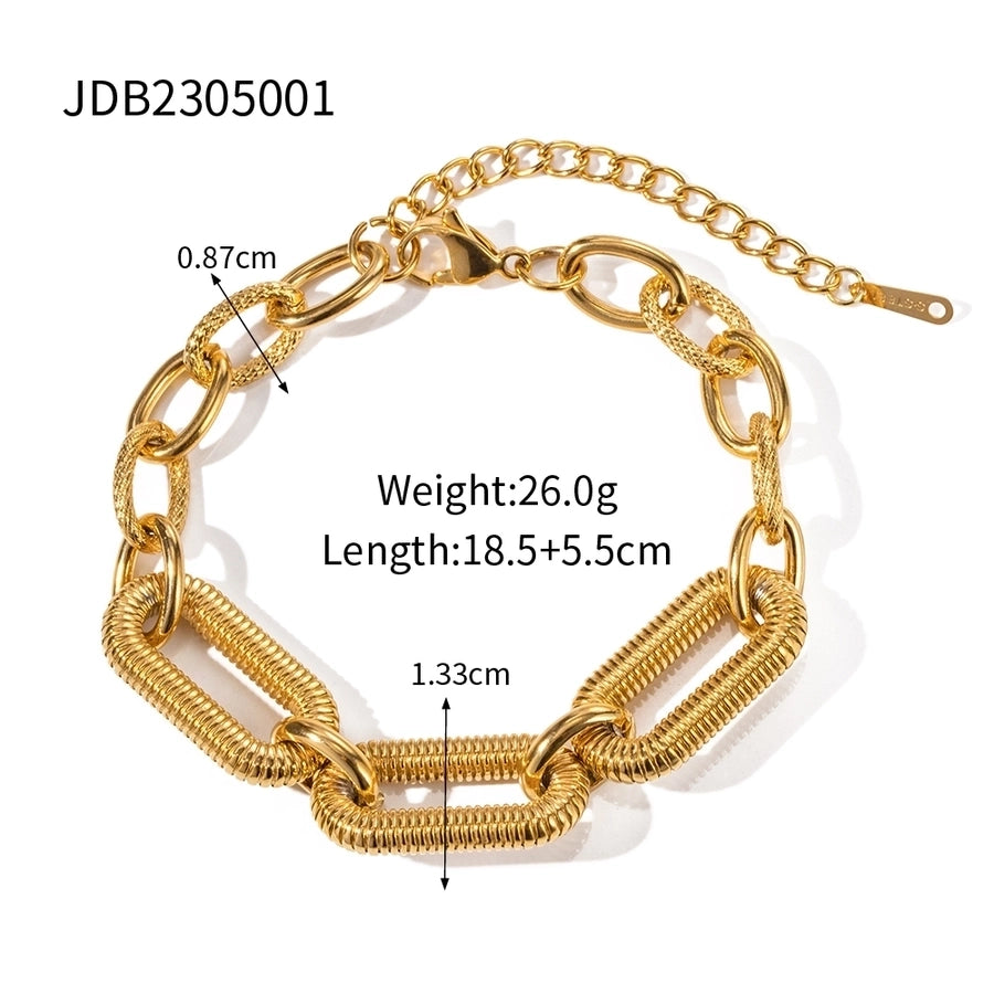 IG Style Simple Style Solid Color Stainless Steel Bracelets In Bulk