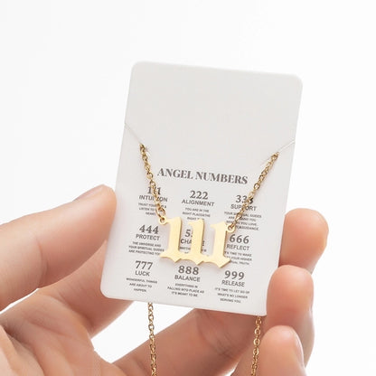 Stainless Steel Simple Style Plating Number Pendant Necklace