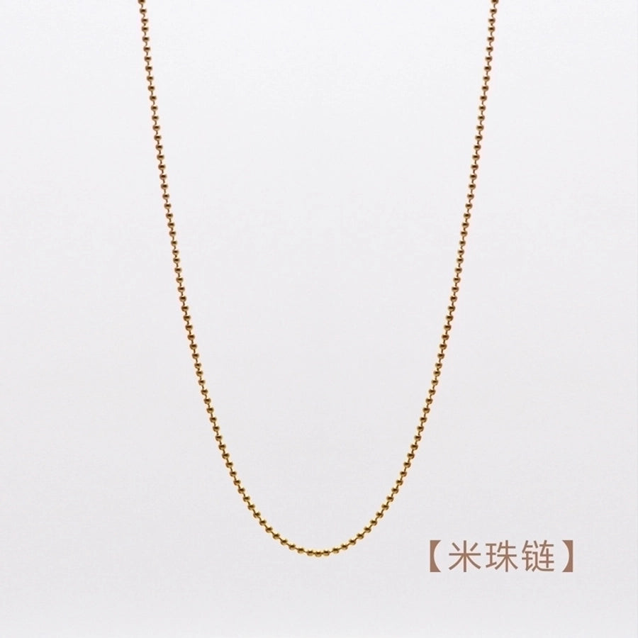 Jewelry Retro Geometric 304 Stainless Steel 18K Gold Plated Plating Necklace