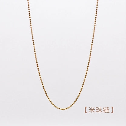 Jewelry Retro Geometric 304 Stainless Steel 18K Gold Plated Plating Necklace