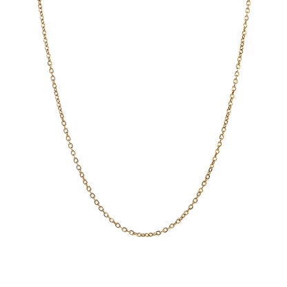 casual simple style solid color stainless steel 18k gold plated necklace