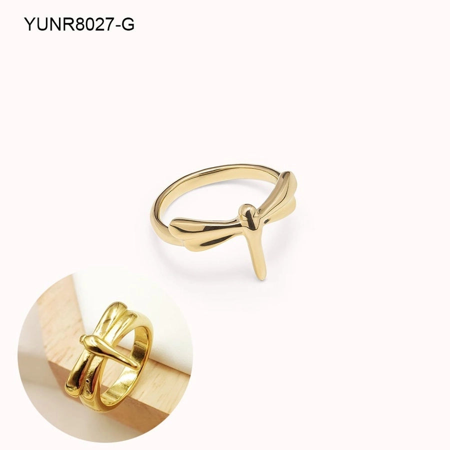 Jewelry Simple Style Circle 304 Stainless Steel 18K Gold Plated Plating Rings