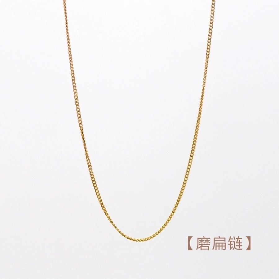 Jewelry Retro Geometric 304 Stainless Steel 18K Gold Plated Plating Necklace