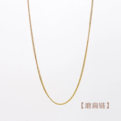 Jewelry Retro Geometric 304 Stainless Steel 18K Gold Plated Plating Necklace