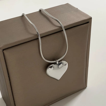 Jewelry Modern Style Artistic Heart Shape 304 Stainless Steel 16K Gold Plated White Gold Plated Gold Plated Plating Pendant Necklace