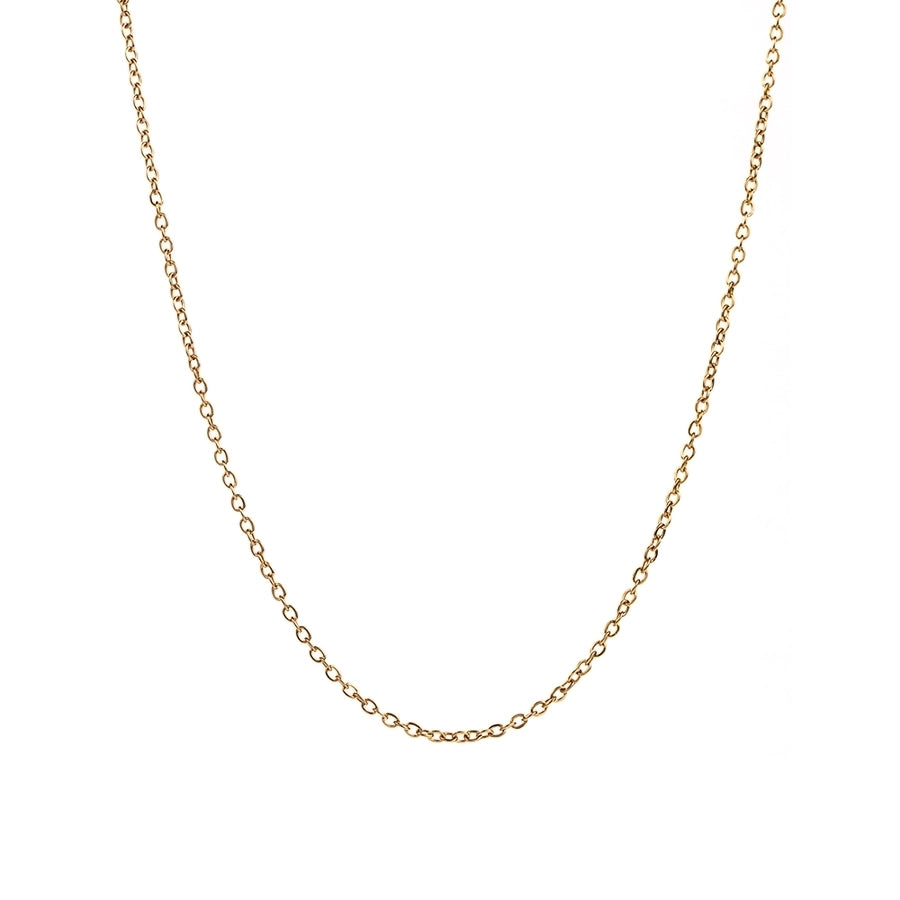 casual simple style solid color stainless steel 18k gold plated necklace