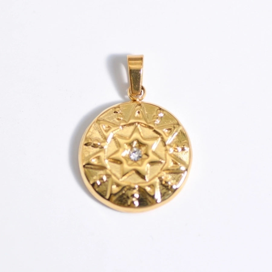 Jewelry Retro Geometric 304 Stainless Steel 18K Gold Plated Plating Necklace