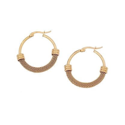 1 pair simple style u shape circle stainless steel plating hoop earrings